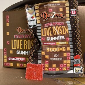 24hrs Weed Delivery 14 Devour 3000MG Live Rosin Gummies